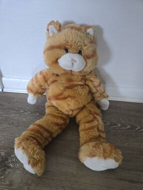 Build A Bear Orange Tabby Cat Pet Toy - Soft Cuddly Companion